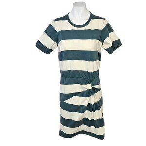 Veronica Beard Jeans Tyla Striped T-Shirt Dress, Short Sleeve, Mini, Cotton, S
